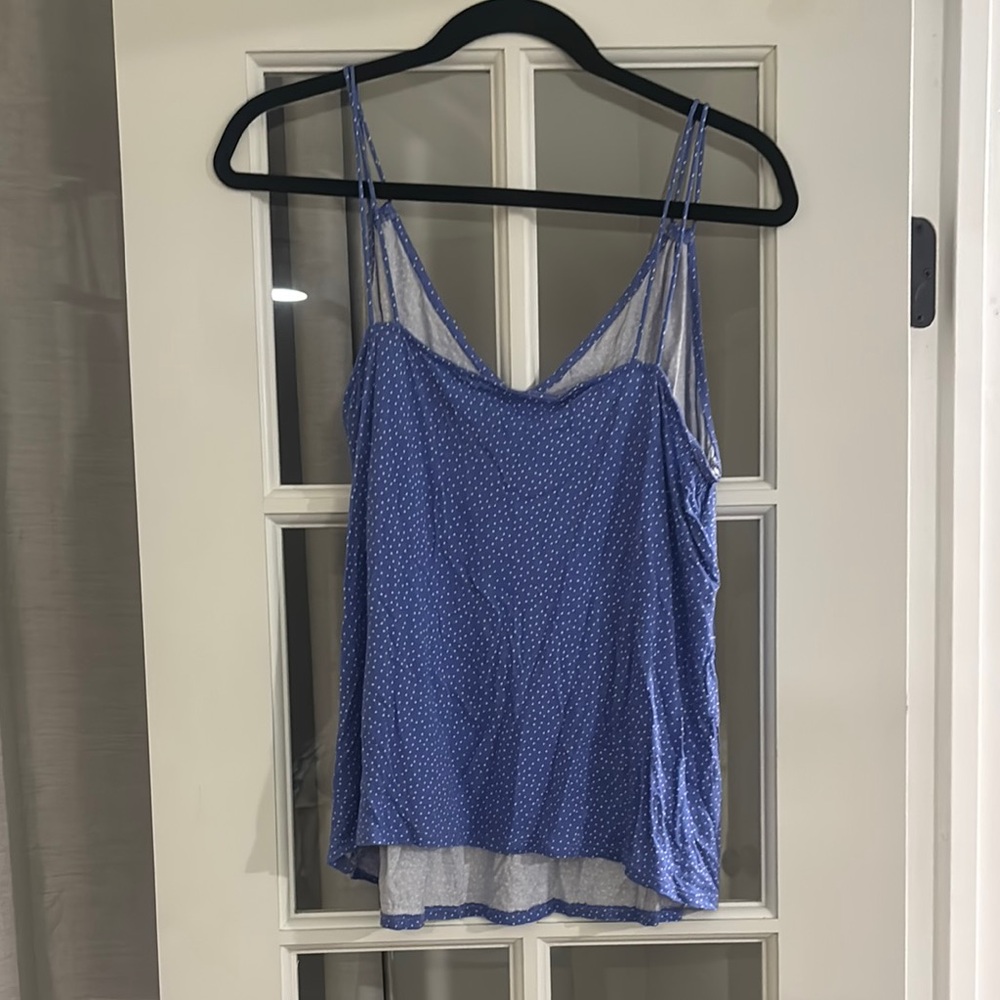 LOFT Blue Camisole with Spaghetti Straps - Picture 3 of 4